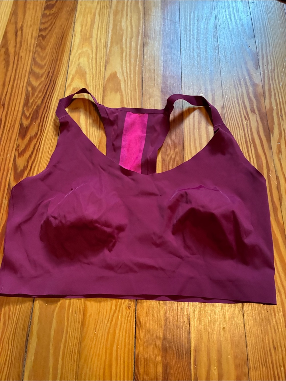 No Boundaries Wine Racerback Seamless Sports Bra